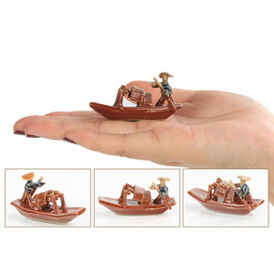Decoración de pecera, pequeño y bonito barco Retro, decoración de Acuario, accesorio de cerámica <span class=keywords><strong>para</strong></span> pecera, juguete de pez seguro <span class=keywords><strong>para</strong></span> <span class=keywords><strong>Betta</strong></span> Cichlid - Product Image 2