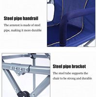 Chaise de Réalisateur Pliante Moderne en Alliage d'Aluminium de Haute Qualité, Légère et Robuste, Noire, avec Table Latérale pour le Camping