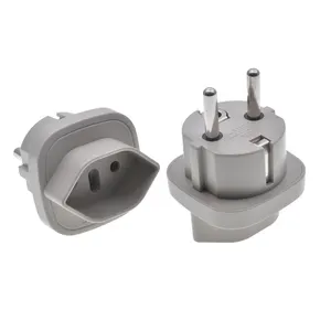 Switzerland to Euro plug adapter Italy to EU Converter Brazil to Type-F Schuko Round 2 pins Connector 16A250V