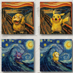 Anime Pokemond Artboard Shikishi Board <b>Pikachu</b> Charizard Vintage Oil Painting Poster Wall Decor Wholesale <b>Gift</b> Ls367 Anime Artbo - Product Image 6