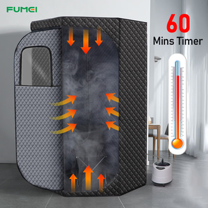 Yeni Tasarım Katlanabilir Spa Buhar <span class=keywords><strong>Sauna</strong></span> Odası Çadırı 1 Kişilik İç Mekan Tam Vücut Taşınabilir Buhar Saunası ve Ocak - Product Image 2