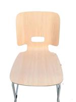 Chaise d'école en contreplaqué HPL avec placage bois naturel pour enseignants et élèves