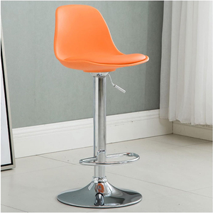 <span class=keywords><strong>Taburete</strong></span> de Bar Moderno Amarillo de PP, Altura Ajustable, Giratorio 360°, Base de Metal Cromado, Muebles para Bar en Casa - Product Image 3