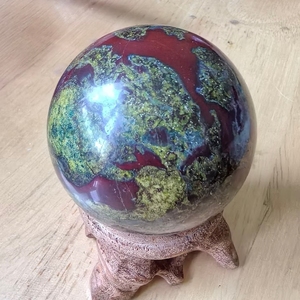Prix de gros, Vente chaude : Boule de cristal en pierre de sang de dragon africaine, Sphère de pierre précieuse de guérison, Décoration d'intérieur - Product Image 3