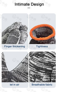 Protección laboral de construcción Guantes de trabajo industrial Guantes de seguridad de algodón resistentes al desgaste Guantes de punto <span class=keywords><strong>2025</strong></span> - Product Image 3