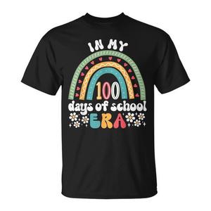 T-shirt promozionale per la festa del 100° giorno di scuola, in stile retrò e colorato, con la scritta 'In My 100 Days of School' - Product Image 1