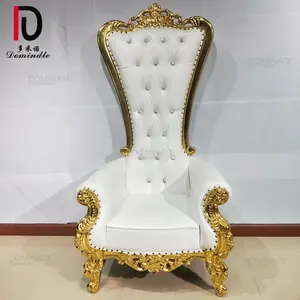 Luxus Golden King Throne Chair mit hoher Rückenlehne