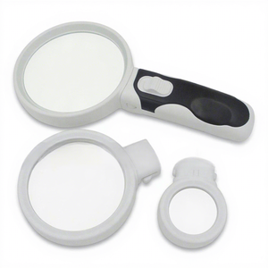 Lupa de Mano con Lámpara LED de 25x5x16x3 Aumentos, Juego de Tres Piezas, <span class=keywords><strong>para</strong></span> Lectura e Identificación, Ideal <span class=keywords><strong>para</strong></span> Personas Mayores - Product Image 1