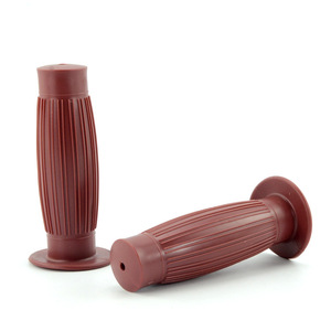 มือจับมอเตอร์ไซค์แบบย้อนยุคขนาด7/8 "22มม. ด้ามจับยางสำหรับรถฮาร์เลย์ทรัฟเฟิลมอเตอร์ <span class=keywords><strong>CB400</strong></span> CG125คาเฟ่ออกแบบได้ตามต้องการ - Product Image 4