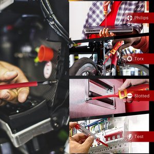 Qixin Trung Quốc Nhà Cung Cấp Tùy Chỉnh <span class=keywords><strong>13Pcs</strong></span> Tay Công Cụ Cách Điện Vít Điều Khiển Sản Xuất Điện Công Nghiệp <span class=keywords><strong>VDE</strong></span> <span class=keywords><strong>Screwdriver</strong></span> Set - Product Image 6