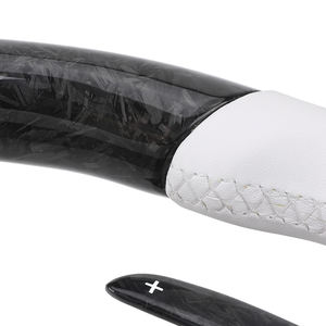 Volant de sport en cuir blanc forgé en fibre de carbone <span class=keywords><strong>M</strong></span> pour <span class=keywords><strong>BMW</strong></span> F10 F20 F21 F30 F36 M2 F87 M3 F80 M4 F82 F85 E70 E90 E91 E92 - Product Image 6