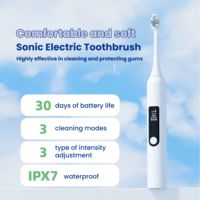 Cepillo de Dientes Eléctrico Sónico IPX7 con 3 Modos, 2 Cabezales de Cepillo de Cerdas Suaves y Estuche de Viaje Portátil, Levitación Magnética