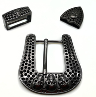 Ensemble d'accessoires de ceinture de cowboy en cuir style européen et américain Langming, avec boucles à ardillon en alliage de zinc et tête de crâne de 40 mm, motif western par transfert thermique