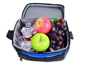 Sac isotherme pour aliments en nylon imperméable à double compartiment, fabriqué par un fabricant BSCI, avec fermeture éclair, pliable, motif géométrique, pour adultes - Product Image 5