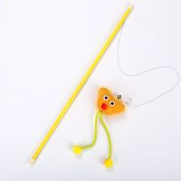 Jouet de chat mignon en peluche en forme de coeur bâton plume chat teaser baguette jouets avec cloche 2024 accessoires pour chat
