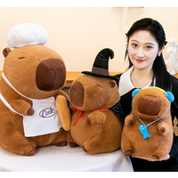 Peluche Capybara avec Casque Bleu, Poupée en Peluche Zen Anti-Stress pour Amateurs de Musique, Animal en Peluche Doux et Apaisant, Vente en Gros OEM