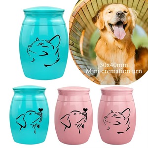 Mini Luxury Pet Cremation Urn Small <strong>Ashes</strong> <strong>Keepsake</strong> for Dogs and Cats Carved Memorial Resting Place for Pet Owners - Product Image 1