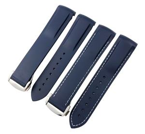 Correa de goma de silicona curvada original adecuada para O mega New S eamaster 300 S peedmaster S <span class=keywords><strong>Eiko</strong></span> H amilton - Product Image 3