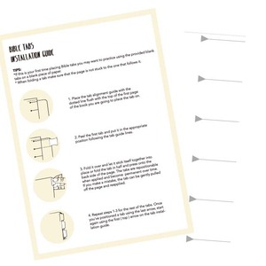 Etiquetas Adhesivas Fáciles de Leer para Libros, Índices de <span class=keywords><strong>la</strong></span> <span class=keywords><strong>Biblia</strong></span> con Instrucciones Laminadas - Product Image 2