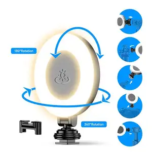 Portable Rechargeable Usb Led Selfie Ring Light All In One Portable Universal Rotation Multi-Ports For Beauty Fill Light