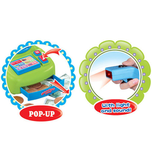 Juego de simulación de rol con frutas y luces para niñas, <span class=keywords><strong>caja</strong></span> <span class=keywords><strong>registradora</strong></span> de sonido para niños, carrito, superventas, preescolar - Product Image 5