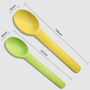 ช้อนทำจากแป้งข้าวโพดแบบปรับแต่งได้ ช้อนโยเกิร์ตย่อยสลายได้ทางชีวภาพ ช้อนไอศกรีมแบบใช้แล้วทิ้งที่เป็นมิตรกับสิ่งแวดล้อม - Product Image 5