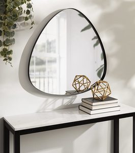 Miroir de table de luxe pour entrée, miroir de maquillage vintage en métal, miroirs de salle de bain d'hôtel, cadre en métal noir et or - Product Image 5