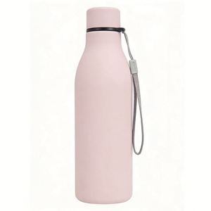 350ml 500ml 650ml Narrow Sports <b>Bottle</b>, 304 Steel Vacuum Cup with Silicone Handle for Car Daily Drinking - Product Image 5