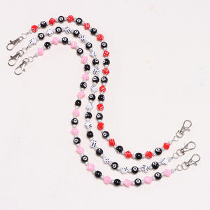 Cadena de cintura para hombre con dados y bola ocho de diamantes de imitación, cadena de bolsillo de mezclilla, cadena corporal de moda casual de aleación de zinc, de un solo brazalete - Product Image 4