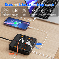 Multiprise britannique de style Jack, rallonge 4 prises, protection contre les surcharges, interrupteur