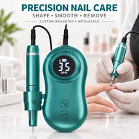 Perceuse à ongles sans fil rechargeable personnalisée 45000 tr/min pour ongles en gel, manucure, pédicure, vente en gros