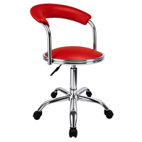 Tabouret de travail roulant rond réglable en hauteur avec repose-pieds pour spa, salon, tatouage, massage - OEM/ODM