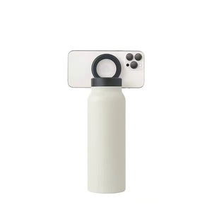 Custom 24oz 304 Stainless Steel Vacuum <b>Bottle</b> Sport Water <b>Bottle</b> With Magnetic Lid Mobile Phone Holder - Product Image 5