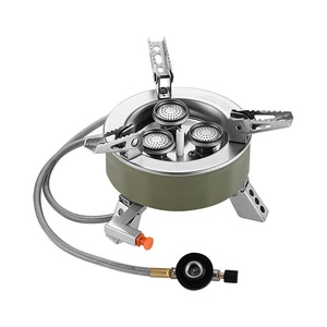 Kompor Gas Portabel Luar Ruangan yang Kuat dengan Tiga Pembakar Struktur Terpisah Bahan Bakar Butana untuk Berkemah & Piknik Kompor Gas Butana - Product Image 1