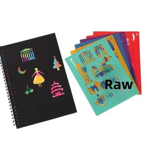 Set di Blocchi Note Arcobaleno con Carta da Grattare, 2 Pezzi, Grande Quaderno Magico da Grattare con Stilo in Legno, Regalo Creativo Fai-da-Te per Bambini - Product Image 6