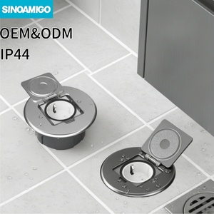SINOAMIGO - Caja <span class=keywords><strong>de</strong></span> Enchufe Redonda Empotrada en el Suelo, Resistente al Agua, para Baño - Product Image 1
