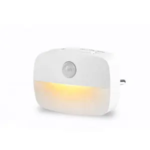 3 Modes (Auto/On/Off) Energy Saving Motion Sensor EU/US Plug in Socket LED Night Light