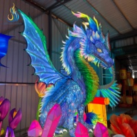 Handgefertigte Chinesische Drachenförmige Tierlaterne Langlebige Wasserdichte Traditionelle Festival-Laterne für Kulturelle Festivalausstellungen