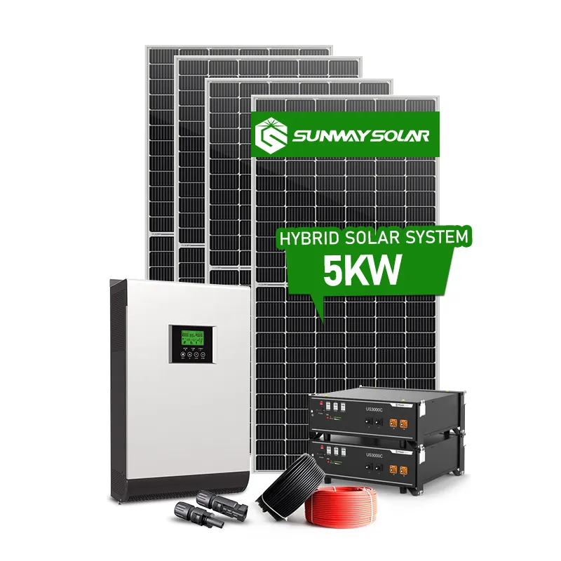 5kw solar inverter on off grid hybrid energie solaire hybride thermal hybrid solar system