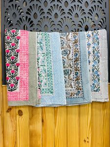 Hand Block Print Cotton <b>Sarong</b> Boho Beach Cover-Up Lightweight Hand Block Printed Beach Cover Up Sustainable Boho Resort Outfit - Product Image 3