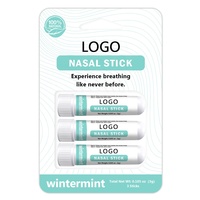 Bâton nasal OEM (lot de 3) améliore la respiration stimule la concentration et la respiration Bâton de vapeur à base d'huiles essentielles et de menthol (menthe hivernale)
