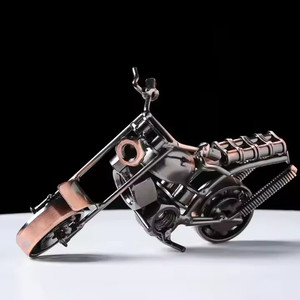Metallo antico modello di <span class=keywords><strong>moto</strong></span> ornamenti d'epoca auto auto aeroplano artigianato decorazione Desktop casa ufficio arredamento arte - Product Image 1