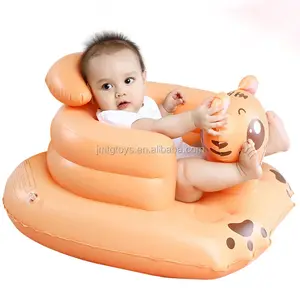 Little Tiger Inflatable Baby Air Chair For Kids Bath And Toilet Usage Featuring A Comfy Convenient Design