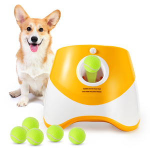 Lanciatore Automatico di Palline da Tennis in Plastica Ecologica, Giocattolo per Cani per Addestramento ed Esercizio - Product Image 1