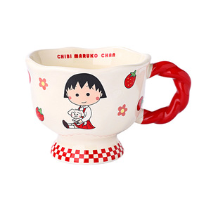 แก้วเซรามิคลายการ์ตูนชิบิมารุโกะจังน่ารัก ขนาด 360 มล. แก้วนมสำหรับอาหารเช้า ใช้ซ้ำได้ เหมาะสำหรับใช้งานทั่วไป ใช้เป็นของขวัญได้ - Product Image 5