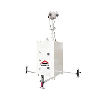 Tour de surveillance extérieure cubique avec mât réglable de 6 m résistant au vent pour système de surveillance