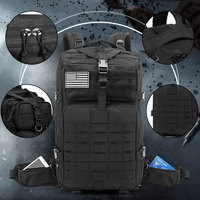 Sac à dos tactique AYPPRO 45L en polyester Oxford, camouflage, gym, Molle, tendance, sport de plein air, fermeture éclair, imperméable, randonnée, entraînement