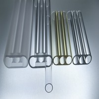 Verre de quartz de haute pureté à triple orifice, courbé en U, pour cavité de concentration laser, haute transmission UV, application laser médicale