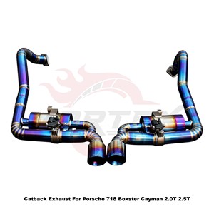 Vortex Bespoke Burnt Titanium Sport Sound Valved <b>Exhaust</b> Fits Porsche 718 Boxster Cayman 2.0T 2.5T Upgrade - Product Image 4