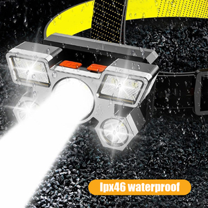 RTS <span class=keywords><strong>Lampe</strong></span> <span class=keywords><strong>Frontale</strong></span> de Mineur LED Pivotante à 90 Degrés, Étanche et Rechargeable, pour Course Nocturne - Product Image 3